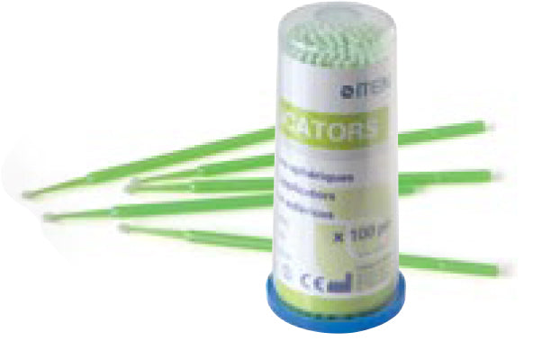 Micro Applicators - 100 Green Spherical